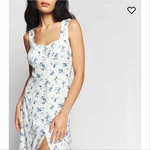 Reformation Blue Floral Dress